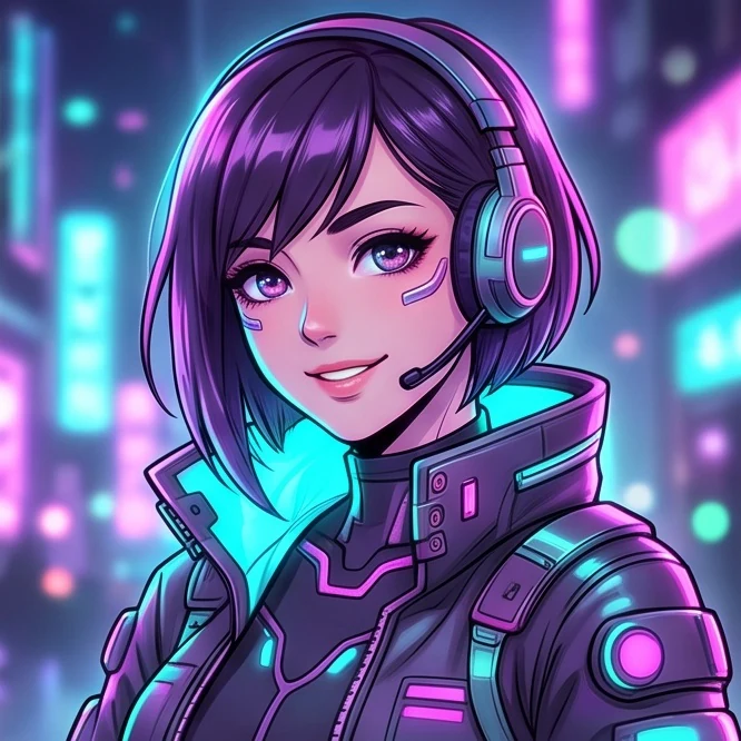 Neon Futuristic Anime