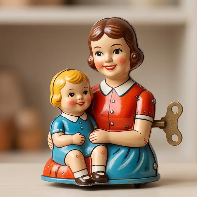 Vintage Clockwork Tin Toy